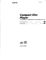 Sony CDP-CA70ES - Owners Manual 